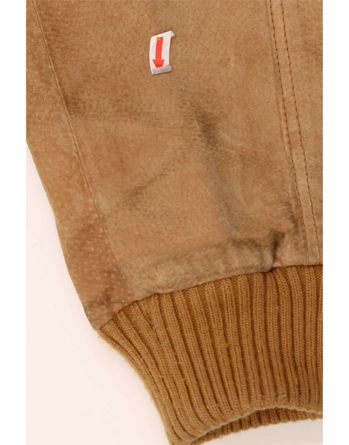 Vintage herre ruskindsjakke UK 42 2XL Beige Læder