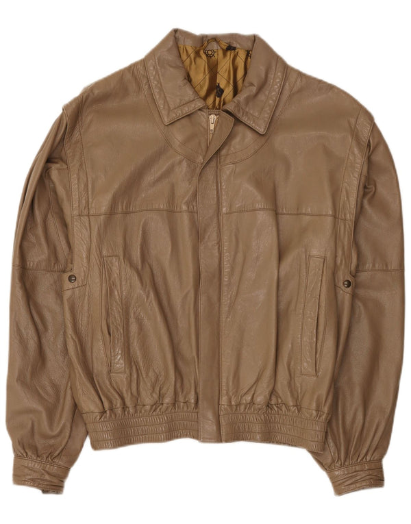 Vintage herre læderjakke UK 38 Medium Beige