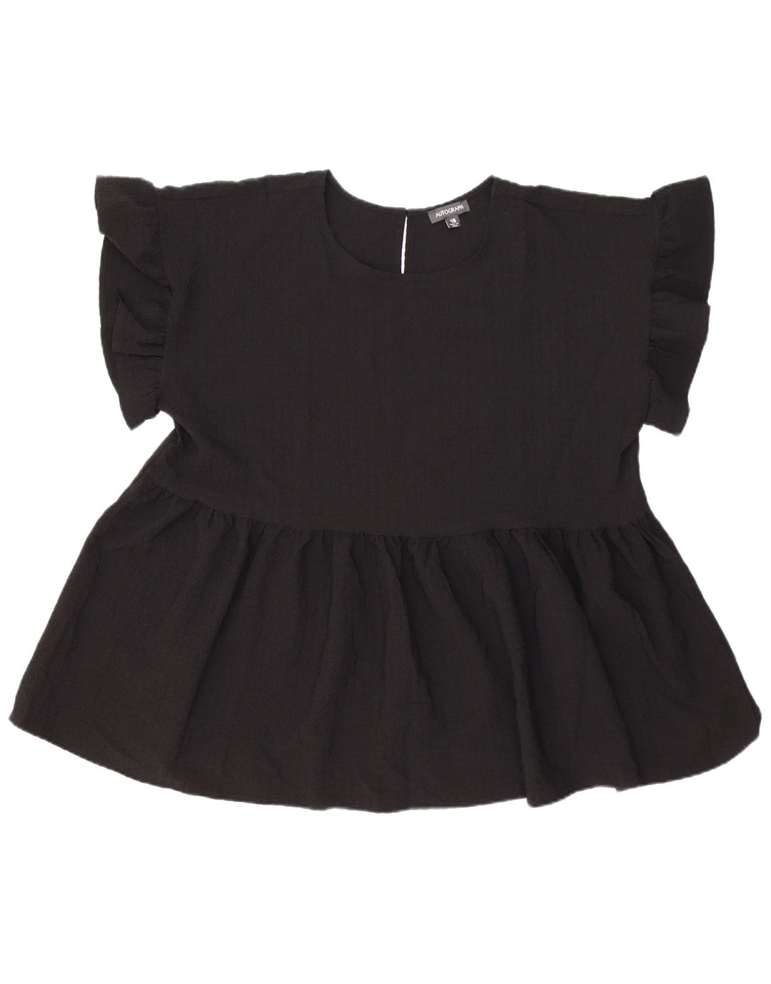 Marks & Spencer Womens Autograph Oversized bluse Top UK 16 Large Black