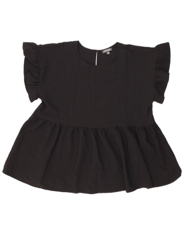 Marks & Spencer Womens Autograph Oversized bluse Top UK 16 Large Black