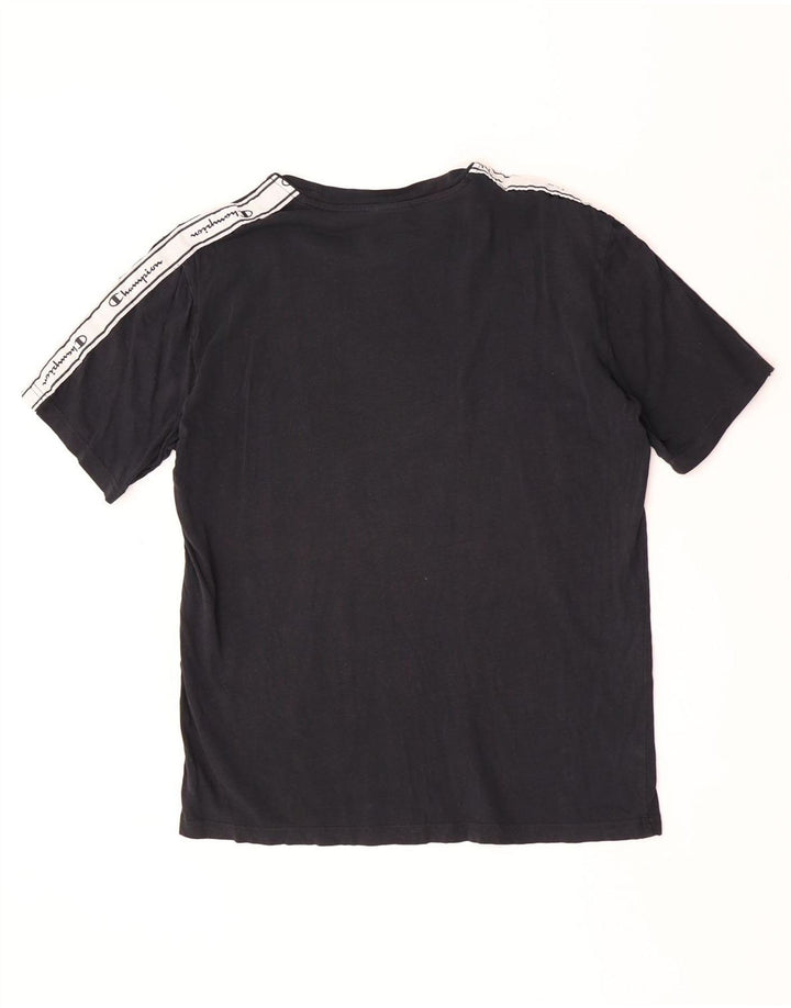 Champion Herre grafisk T-shirt Top Medium Sort Colourblock