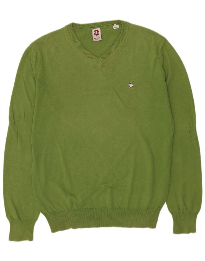 Murphy & Nye Herre Sailmakers Regular Fit V-hals sweater XL Grøn