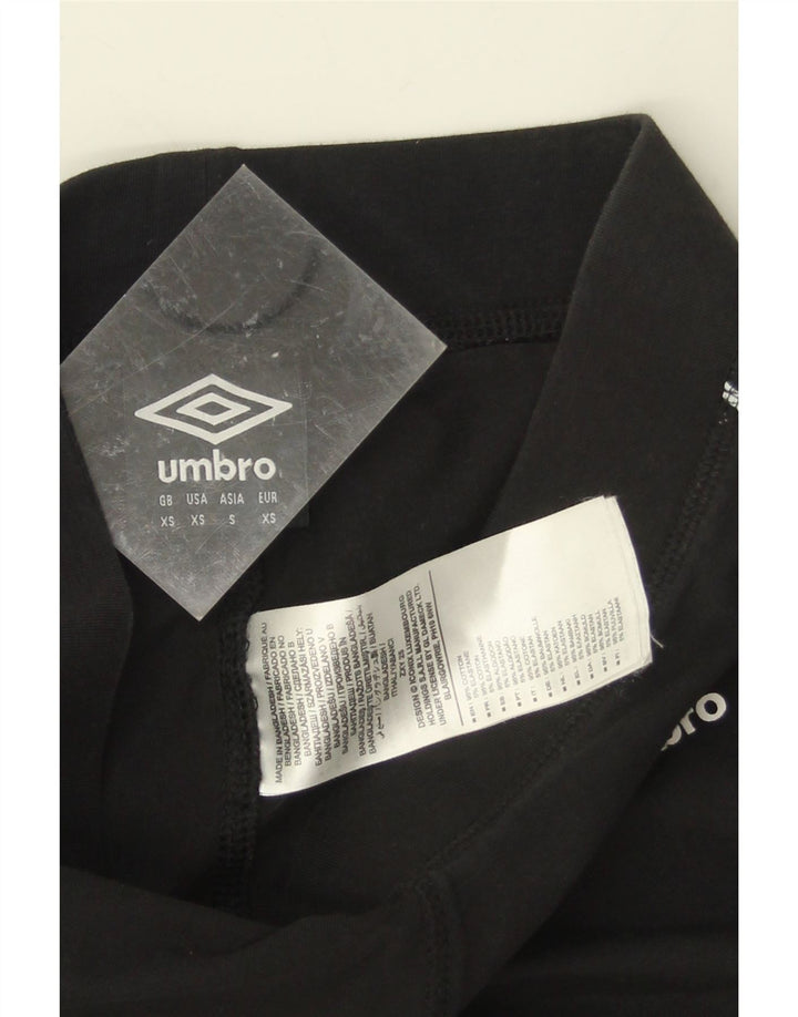 Umbro Kvinders Grafiske Leggings UK 4 XS Sort Bomuld