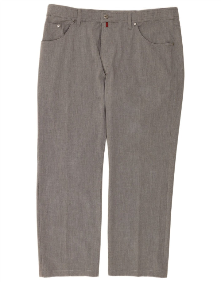 Pierre Cardin Straight Casual bukser til mænd W40 L30 Grå polyester