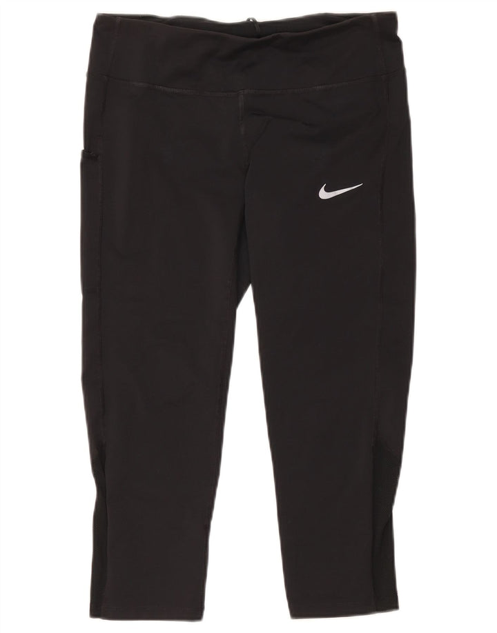 Nike Dame Capri Leggings UK 14 Medium Sort
