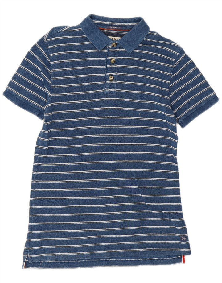 FAT FACE Poloshirt til mænd Lille blå stribet bomuld