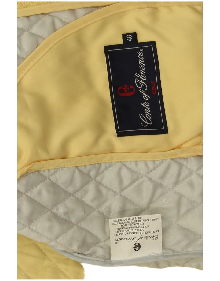 Conte of Florence Quilted Gilet IT 40, lille gul polyester