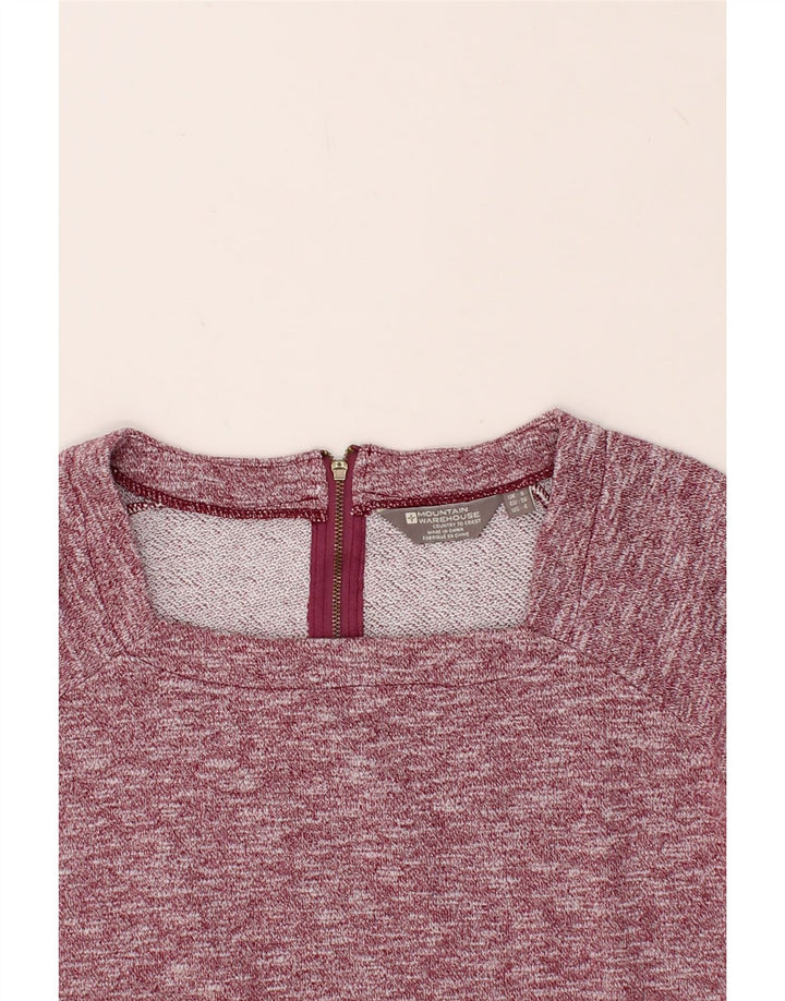 MOUNTAIN WAREHOUSE Womens Top Long Sleeve UK 8 Small  Burgundy Flecked Vintage Mountain Warehouse and Second-Hand Mountain Warehouse from Messina Hembry 