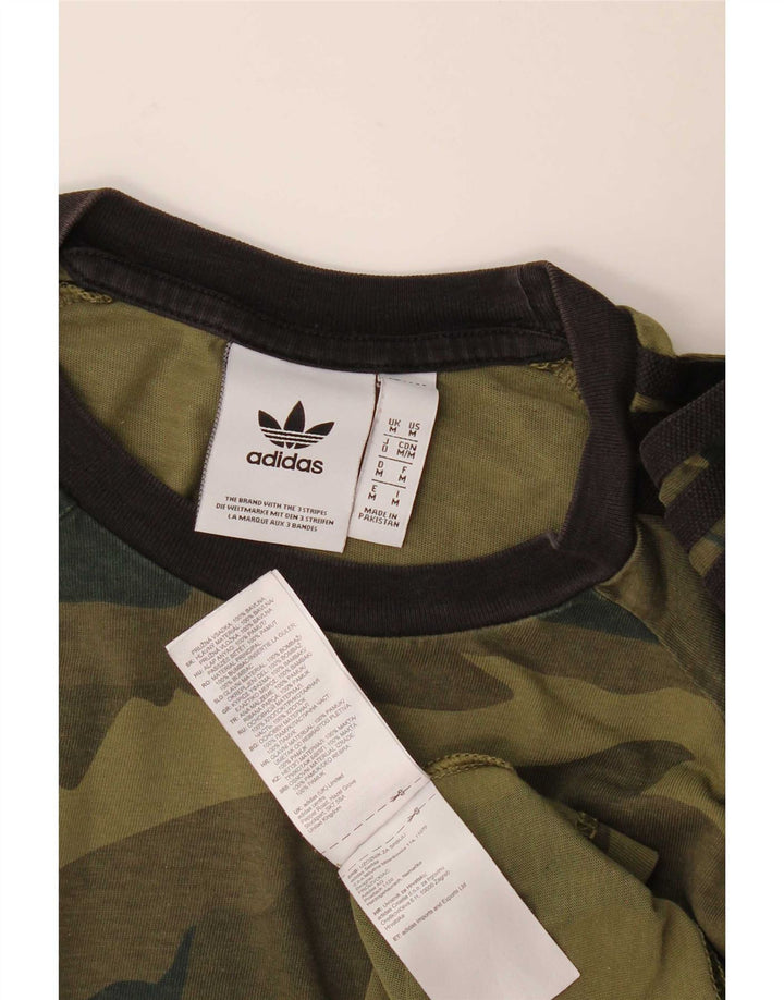 Adidas Herre T-Shirt Top Medium Khaki Camouflage Bomuld