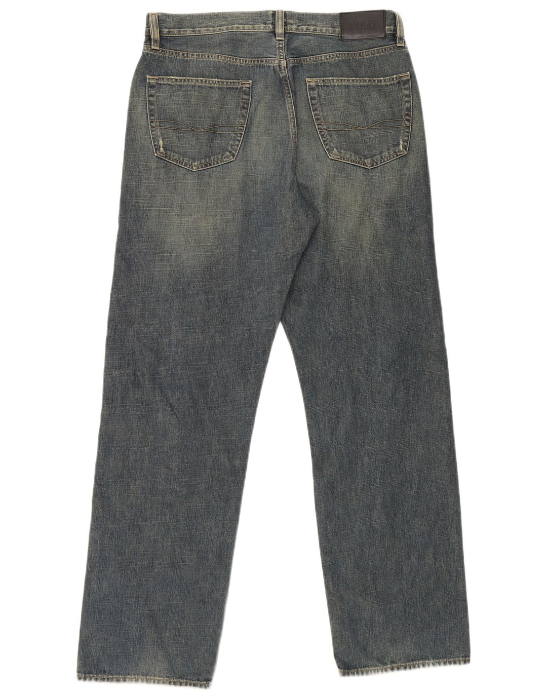 Hugo Boss Straight Jeans til mænd W34 L32 blå bomuld