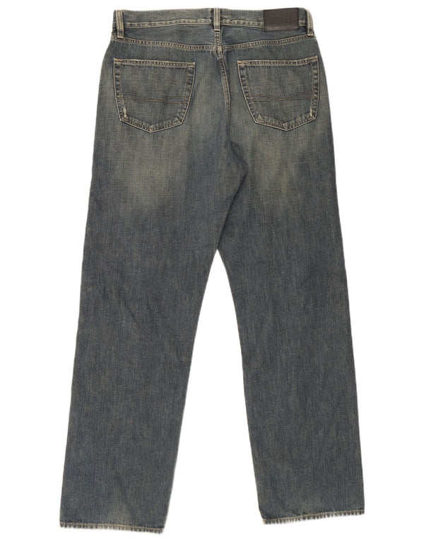 Hugo Boss Straight Jeans til mænd W34 L32 blå bomuld
