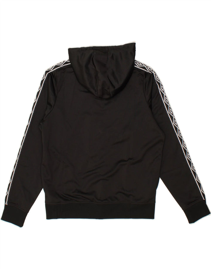 UMBRO Womens Graphic Zip Hoodie Sweater UK 16 Large Black Polyamide Vintage Umbro and Second-Hand Umbro from Messina Hembry 
