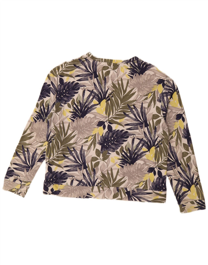 PEPE Jeans Dame Oversized Sweatshirt Jumper UK 14 Medium Off White Floral