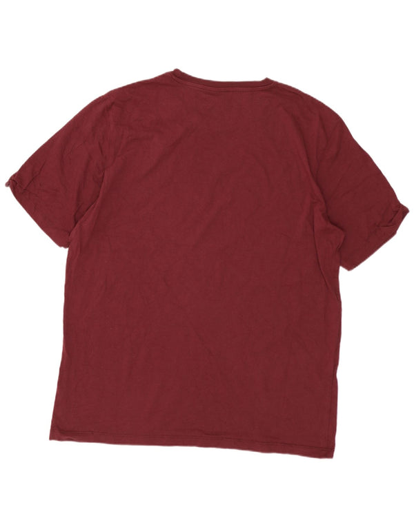 Jack & Jones Herre T-Shirt Top Medium Burgundy