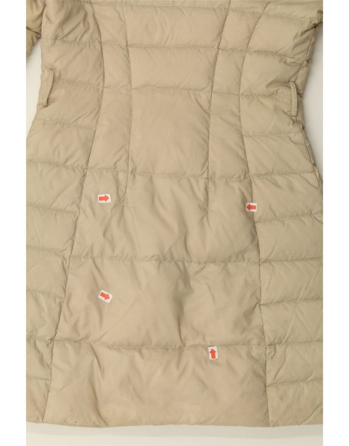 BENETTON Womens Hooded Padded Coat IT 42 Medium Beige Nylon Vintage Benetton and Second-Hand Benetton from Messina Hembry 
