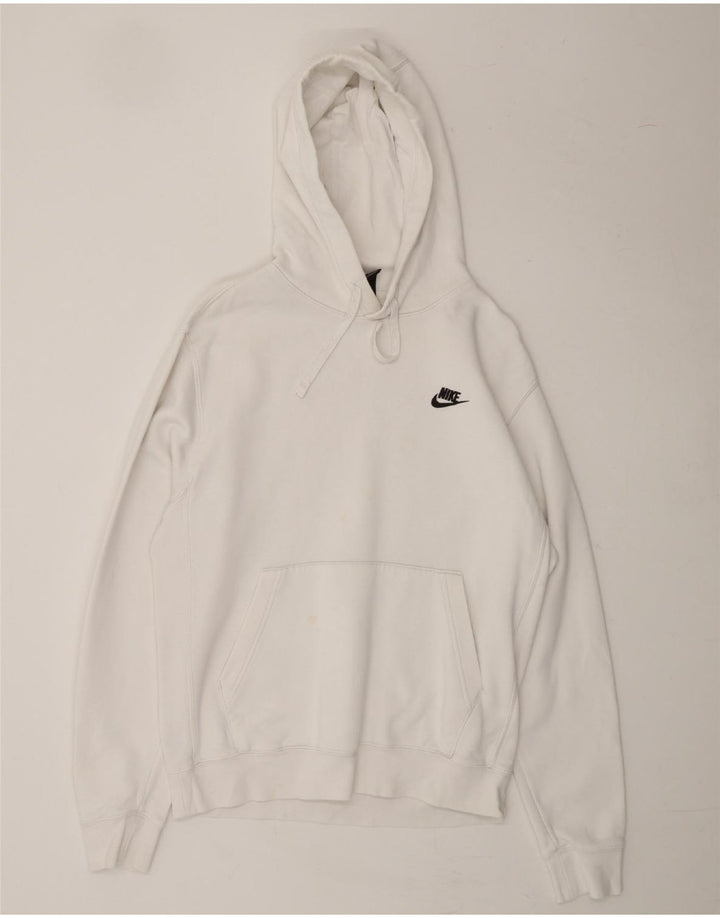 NIKE Mens Hoodie Jumper Small White Cotton Vintage Nike and Second-Hand Nike from Messina Hembry 