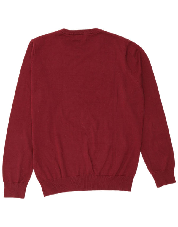 Calvin Klein Herre Crew Neck Jumper Sweater Stor Bourgogne bomuld