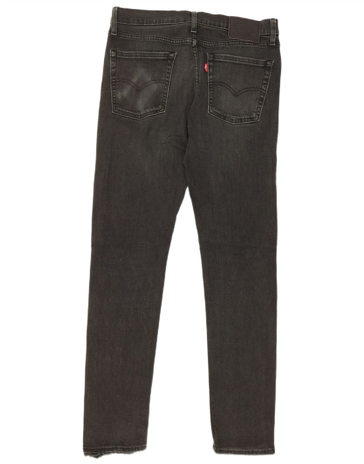 Levi's Slim Jeans til mænd W32 L32 sort bomuld