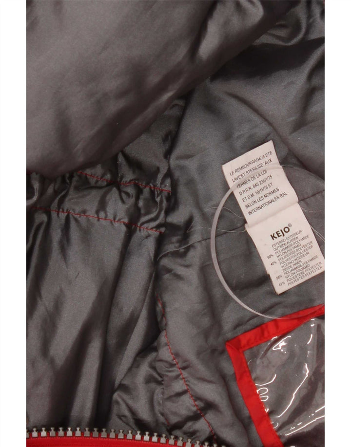 Kejo Herre hættepolstret jakke UK 36 Lille rød nylon