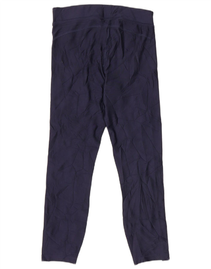 Under Armour Womens Crop Leggings UK 8 Small Navy Blue Colourblock