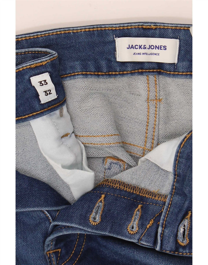 Jack & Jones Straight Jeans til mænd W33 L32 Blå Bomuld
