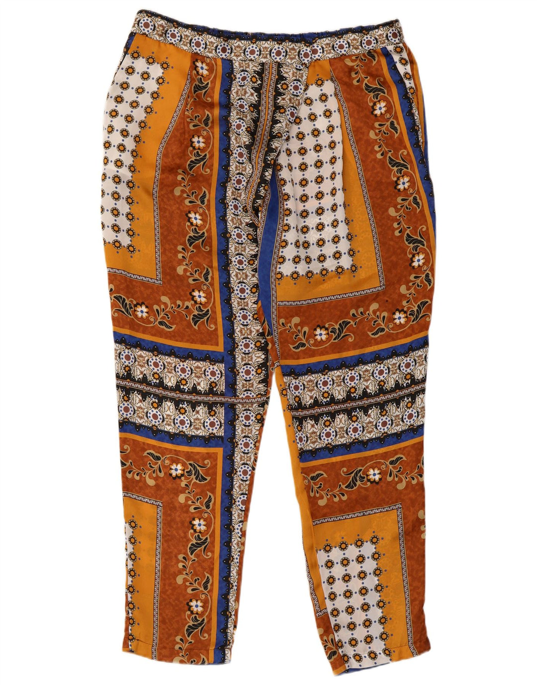 ZARA Womens High Waist Tapered Trousers XL W32 L27 Multicoloured Patchwork