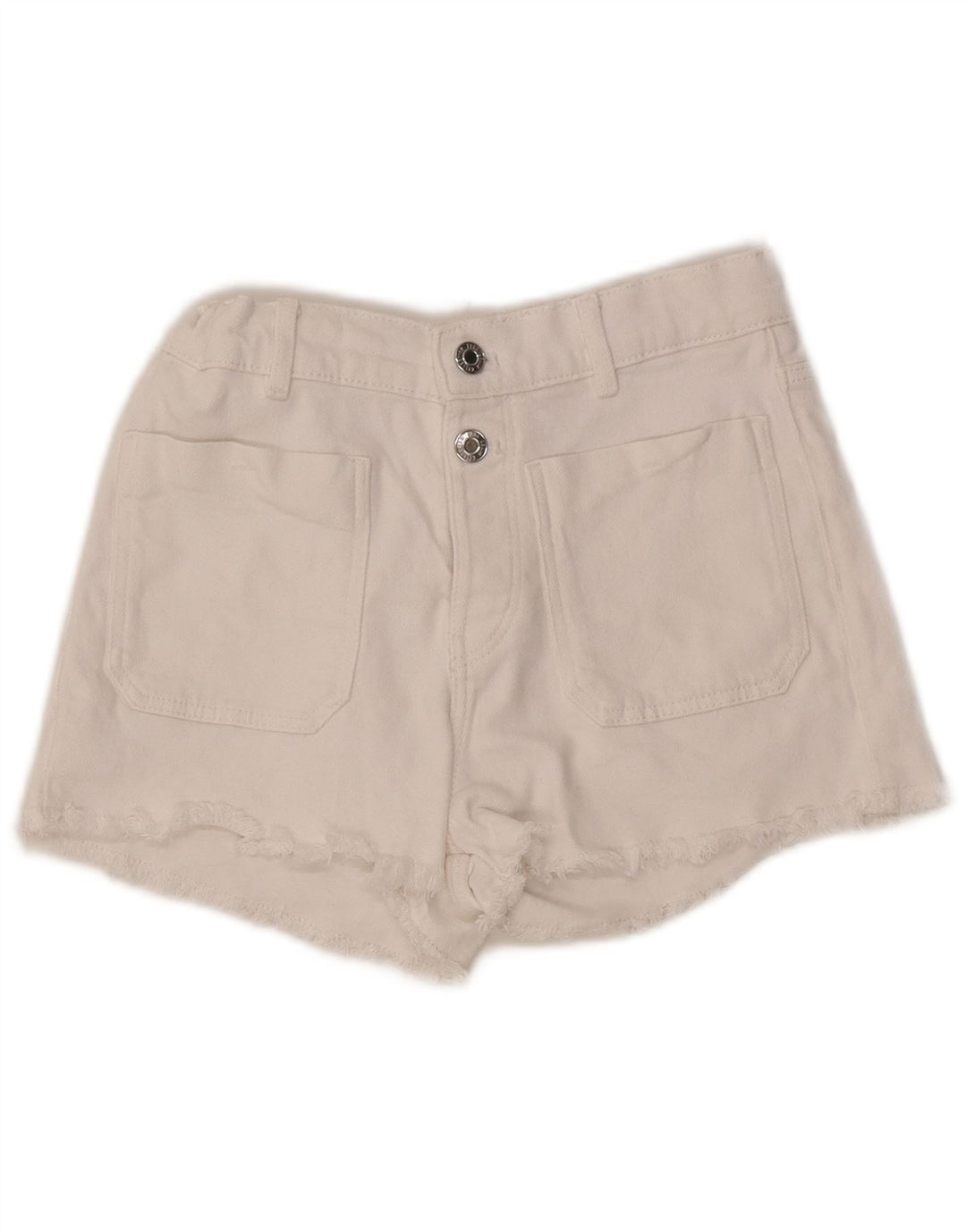 ZARA piger denim shorts 13-14 år W27 Hvid bomuld