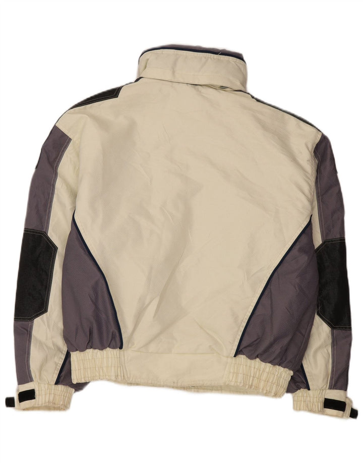 Gierre Skijakke med hætte til mænd IT 48 Medium Off White Colourblock Polyester