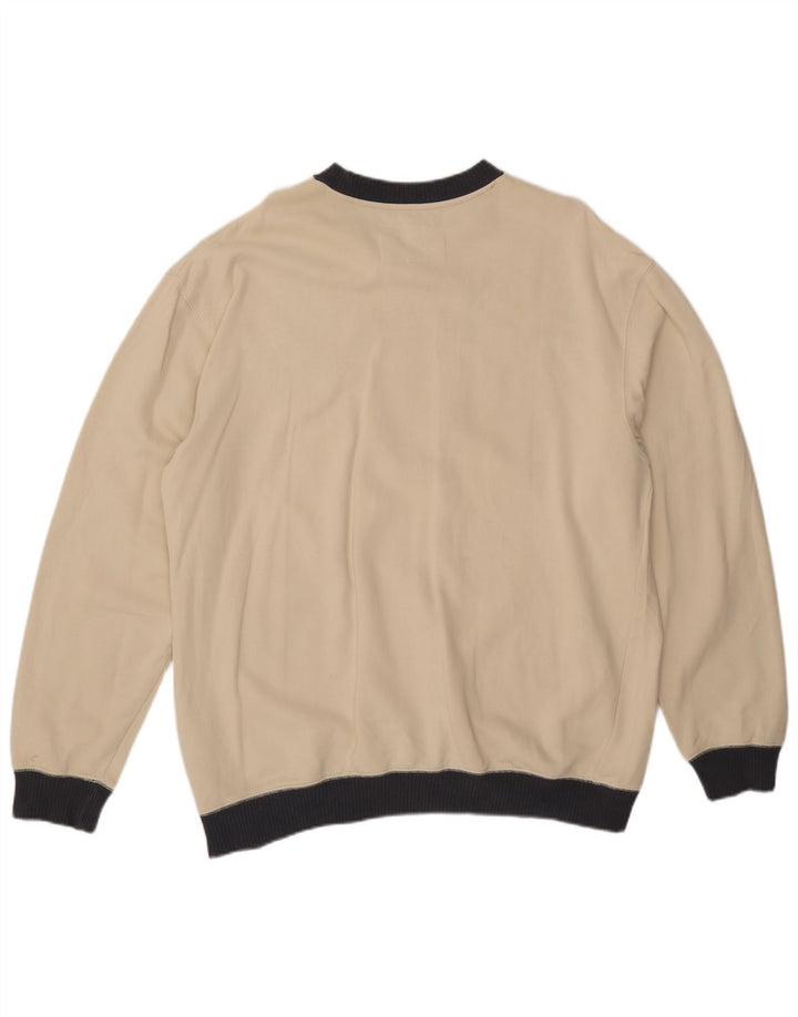 REEBOK Herre Miami Dolphins Sweatshirt Jumper Large Off White Colourblock