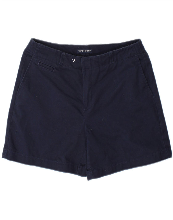 DOCKERS Womens Petite Chino Shorts US 8 Medium W28 Navy Blue Cotton Vintage Dockers and Second-Hand Dockers from Messina Hembry 