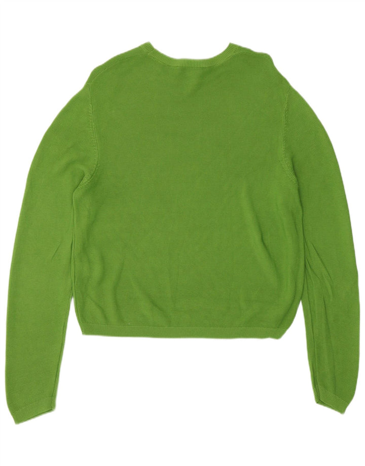 Zara Dame sweater med rund hals DK 14 Medium Grøn viskose