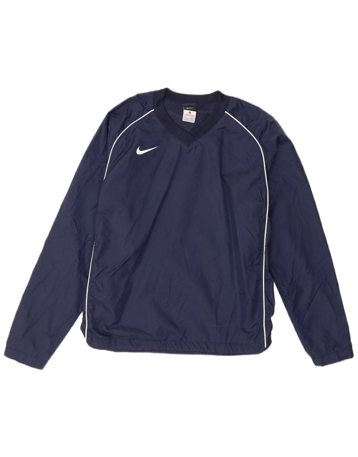 Nike Pullover Træningsdragt Top UK 39/41 Medium Navy Blue Nylon