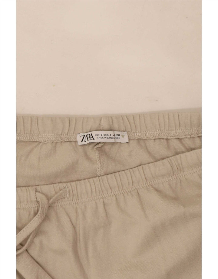 Zara Dame Maxi Nederdel Small W26 Beige Bomuld