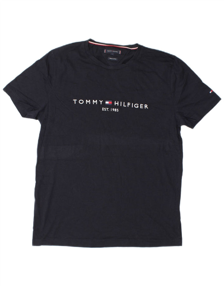 Tommy Hilfiger Herre Grafisk T-Shirt Top Stor Marineblå