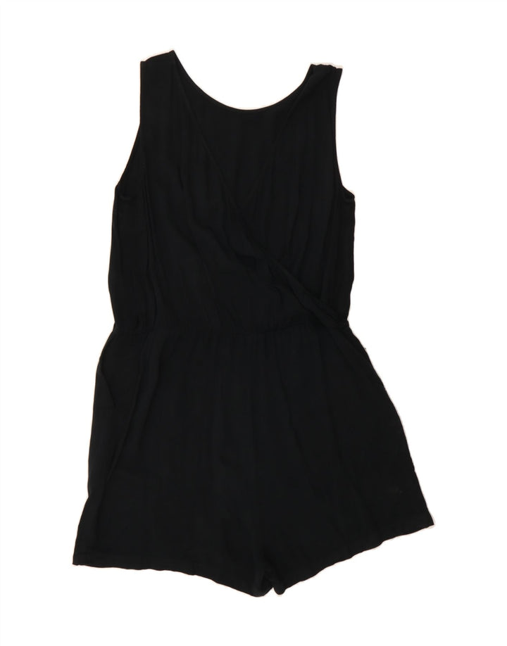 MOSSIMO Womens Sleeveless Playsuit UK 12 Medium Black Rayon Vintage Mossimo and Second-Hand Mossimo from Messina Hembry 