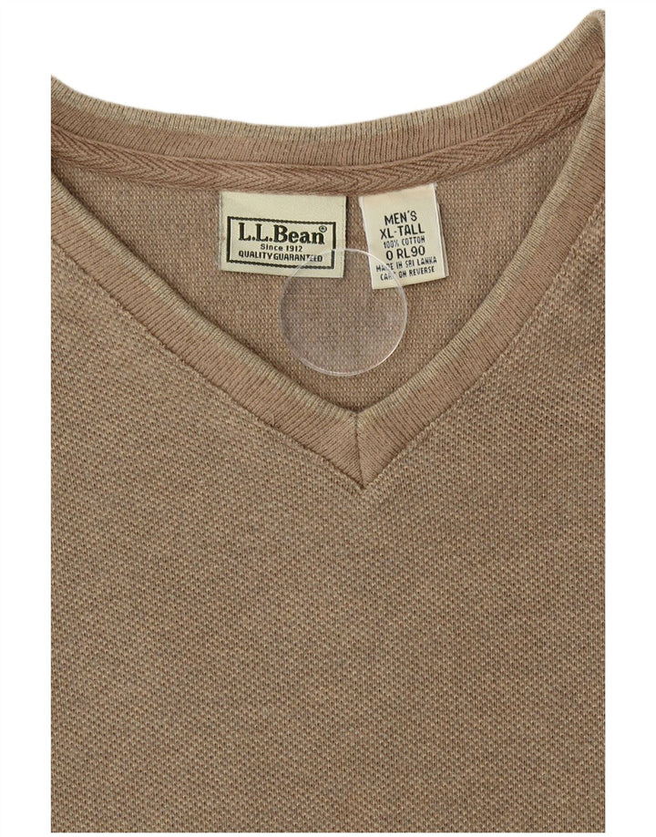 L.L.Bean Herre Top Langærmet XL Beige Bomuld