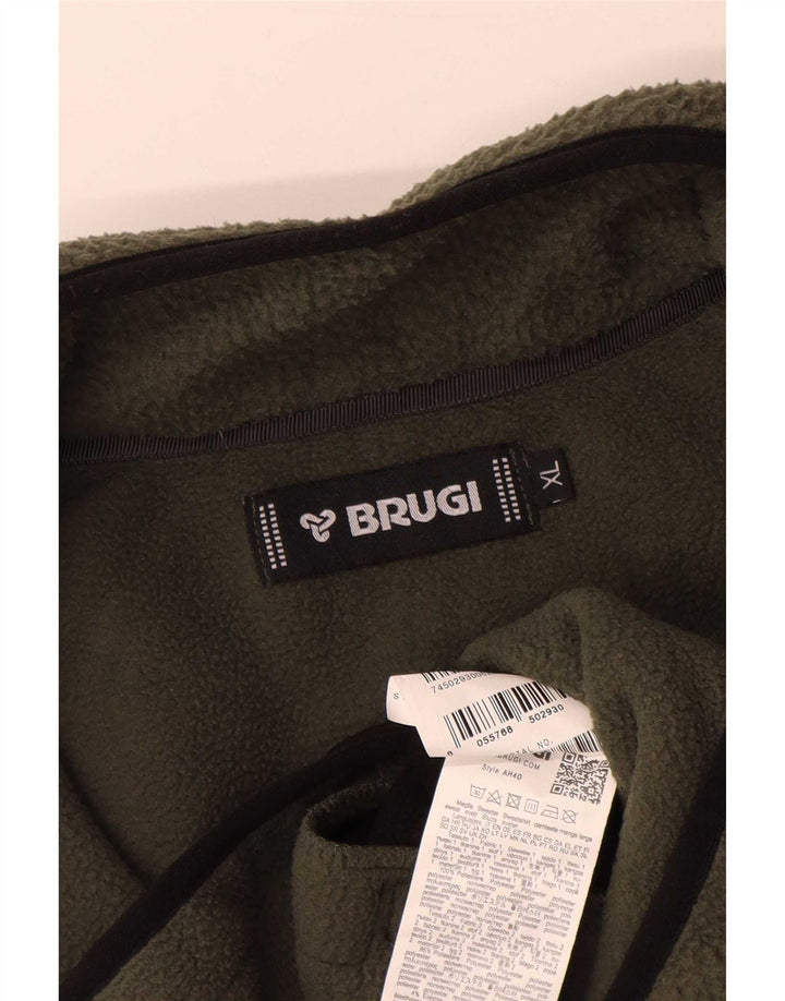 Brugi Herre Fleecejakke UK 42 XL Grøn Colourblock Polyester