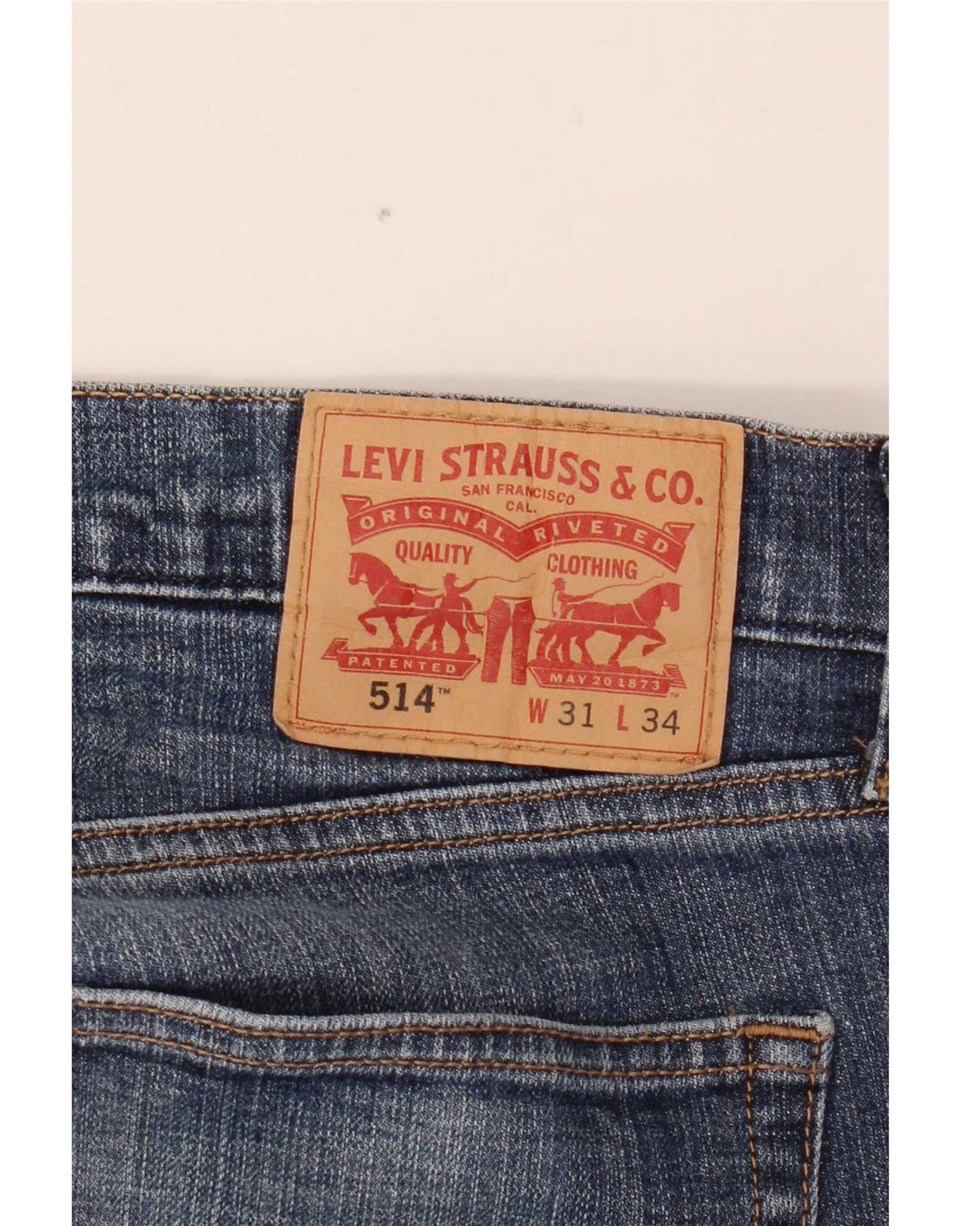 Levi's Herre 514 lige jeans W31 L30 Blå