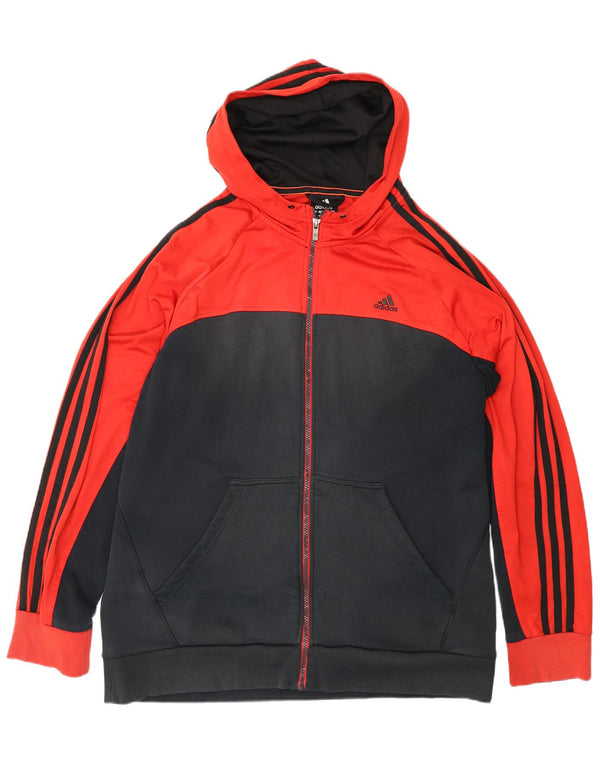 Adidas Hættetrøje med lynlås til mænd XL Sort Colourblock Bomuld