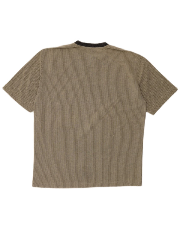 Tessitore Herre T-Shirt Top Stor Grå Nålestribe