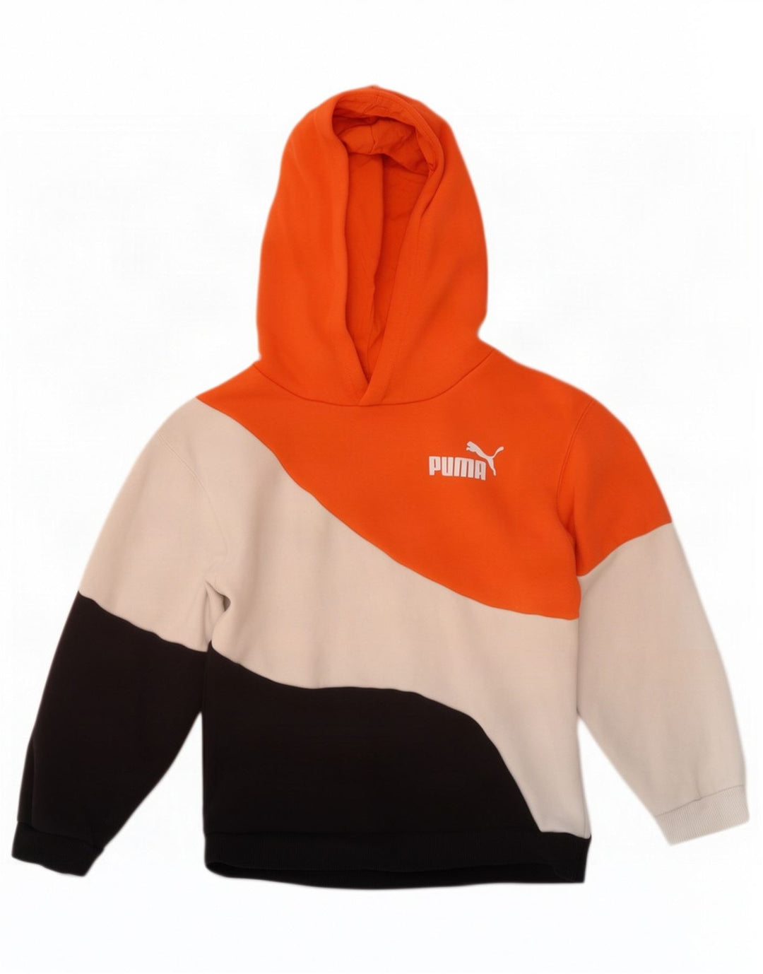 Puma Boys Hoodie Jumper 7-8 år Flerfarvet Colourblock Bomuld