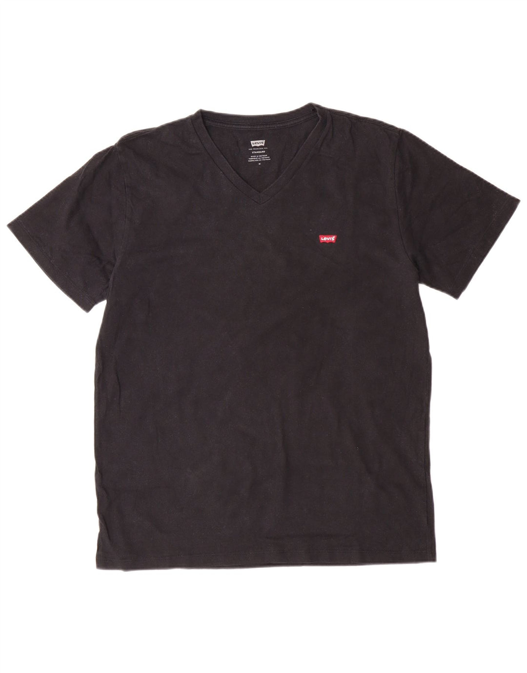 LEVI'S Herre Standard T-Shirt Top Medium Sort Bomuld