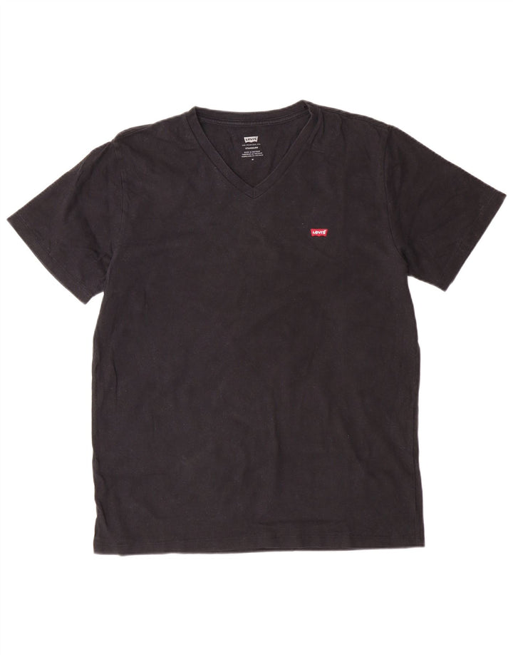 LEVI'S Herre Standard T-Shirt Top Medium Sort Bomuld