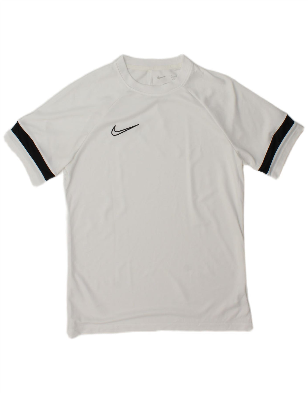Nike Herre Dri Fit T-shirt Top Medium White Colourblock Polyester