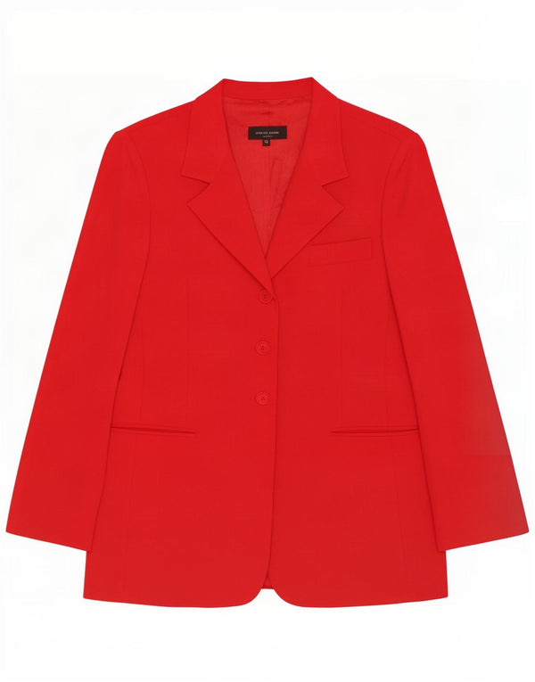 Marina Babini Dame 3-knaps blazerjakke IT 46 Large Red Cupro
