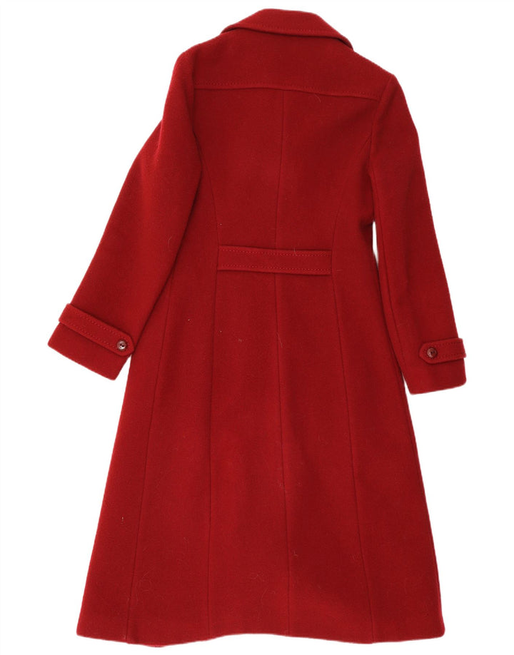 Breckmoor Dame Dobbeltradet Frakke UK 12 Medium Burgundy New Wool