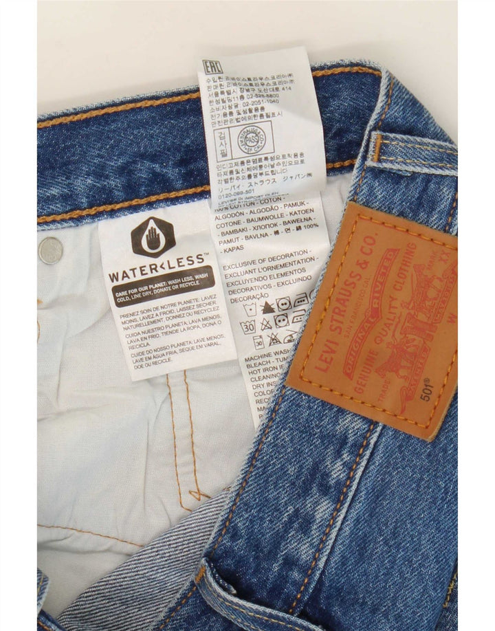 Levi's Dame 501 Straight Jeans W27 L29 Blå Bomuld
