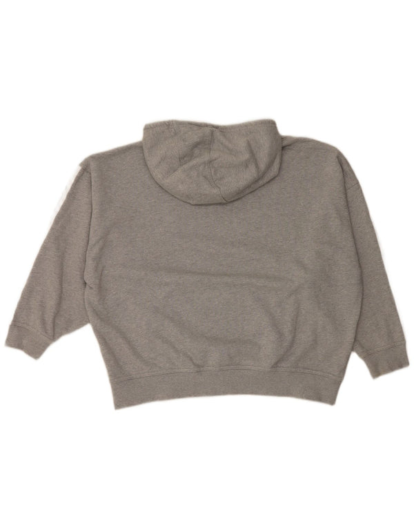 Adidas Dame Oversized Hoodie Jumper UK 14 Medium Grey Bomuld