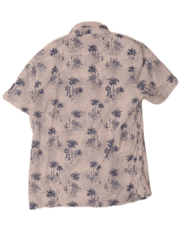 French Connection Herre grafisk klassisk pasform skjorte medium hvid bomuld