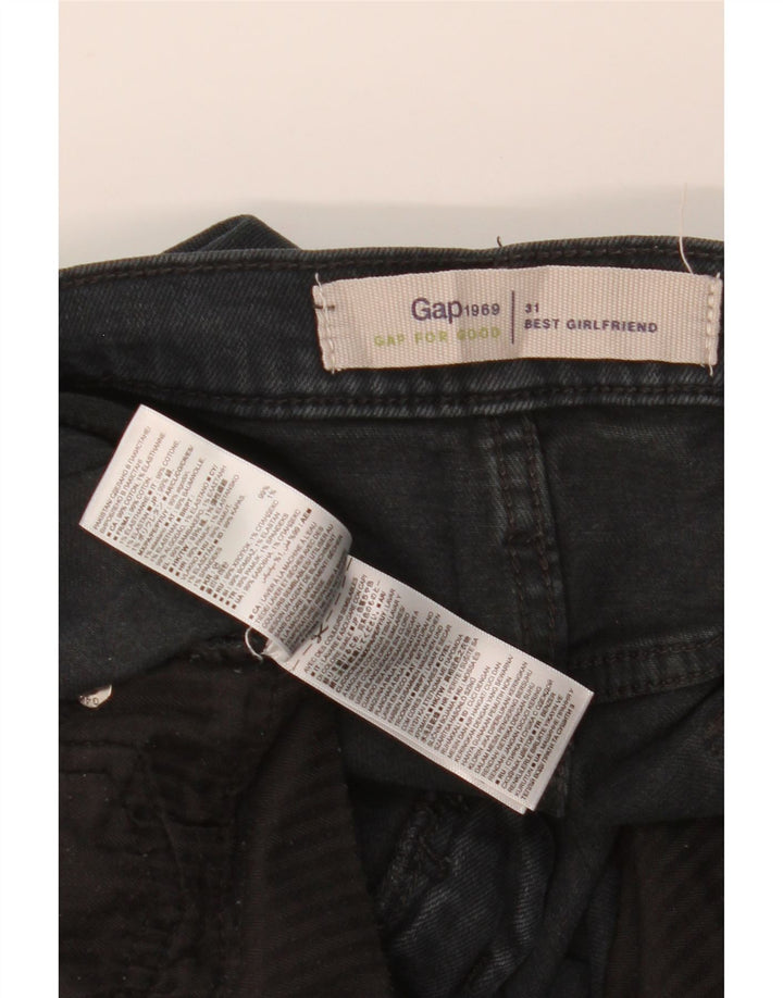 GAP Womens Girlfriend Slim Jeans W31 L27 Sort Bomuld